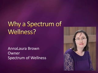 AnnaLaura Brown
Owner
Spectrum of Wellness
 