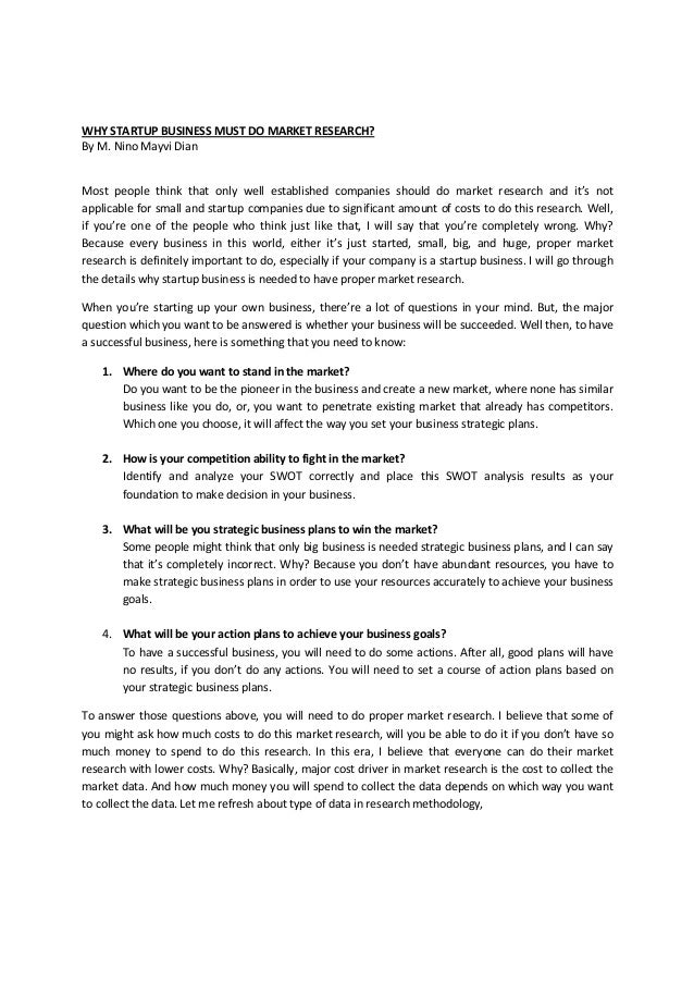 Do market research business plan