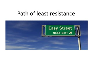 Path of least resistance
 