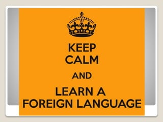 Why study a 2nd language