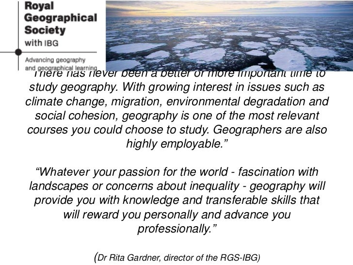 Why study geography