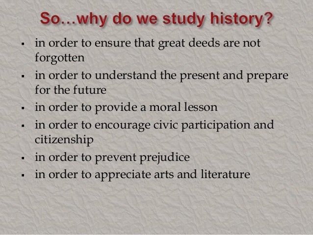 Why study history