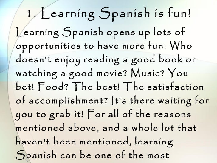 Why Study Spanish