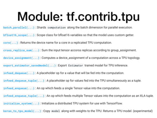 Module: tf.contrib.tpu
 