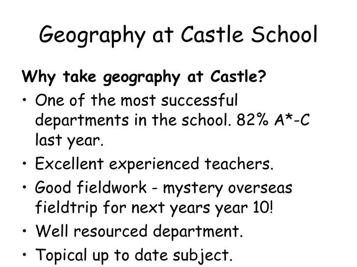 Why Take Gcse Geography