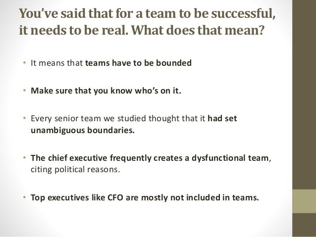 Why teams don’t work