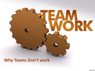 Why Teams Don’t work
 