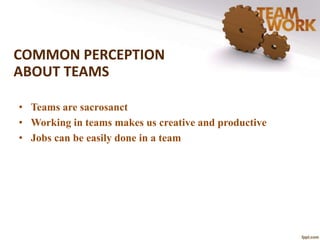Why teams dont work