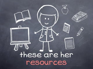 these are her
  resources
 