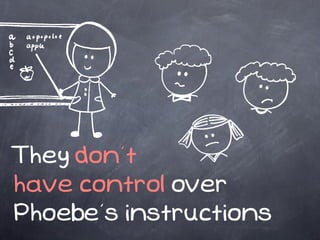They don’t
have control over
Phoebe’s instructions
 