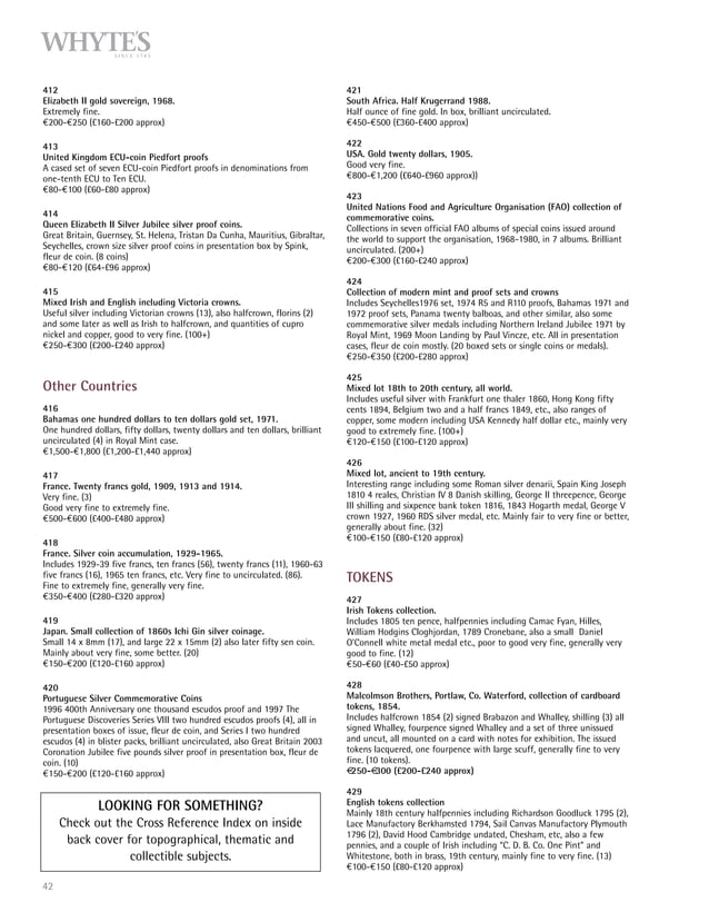 Whyte's Fine Art Auctioneers Dublin 20 September 2014 THE ECLECTIC