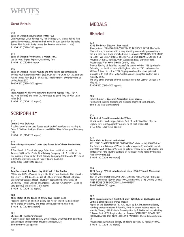 Whyte's Fine Art Auctioneers Dublin 20 September 2014 THE ECLECTIC