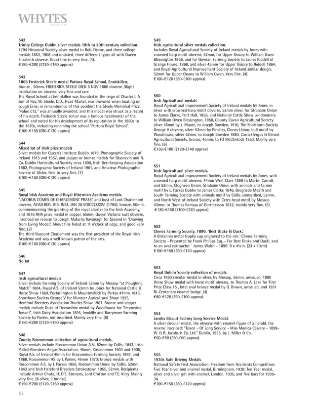 Whyte's Fine Art Auctioneers Dublin 20 September 2014 THE ECLECTIC