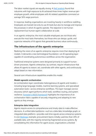 The Agentic Enterprise: Redesigning Operating Models for AI Success | PDF