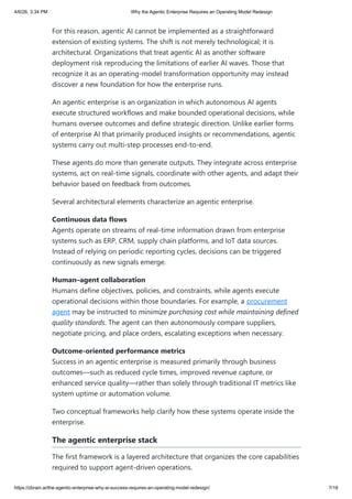The Agentic Enterprise: Redesigning Operating Models for AI Success | PDF