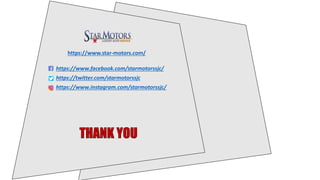 https://www.star-motors.com/
https://www.facebook.com/starmotorssjc/
https://twitter.com/starmotorssjc
https://www.instagram.com/starmotorssjc/
 