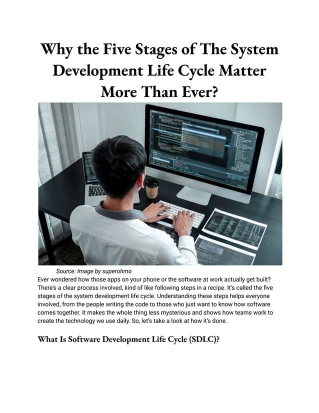 Why the Five Stages of The System Development Life Cycle Matter More ...