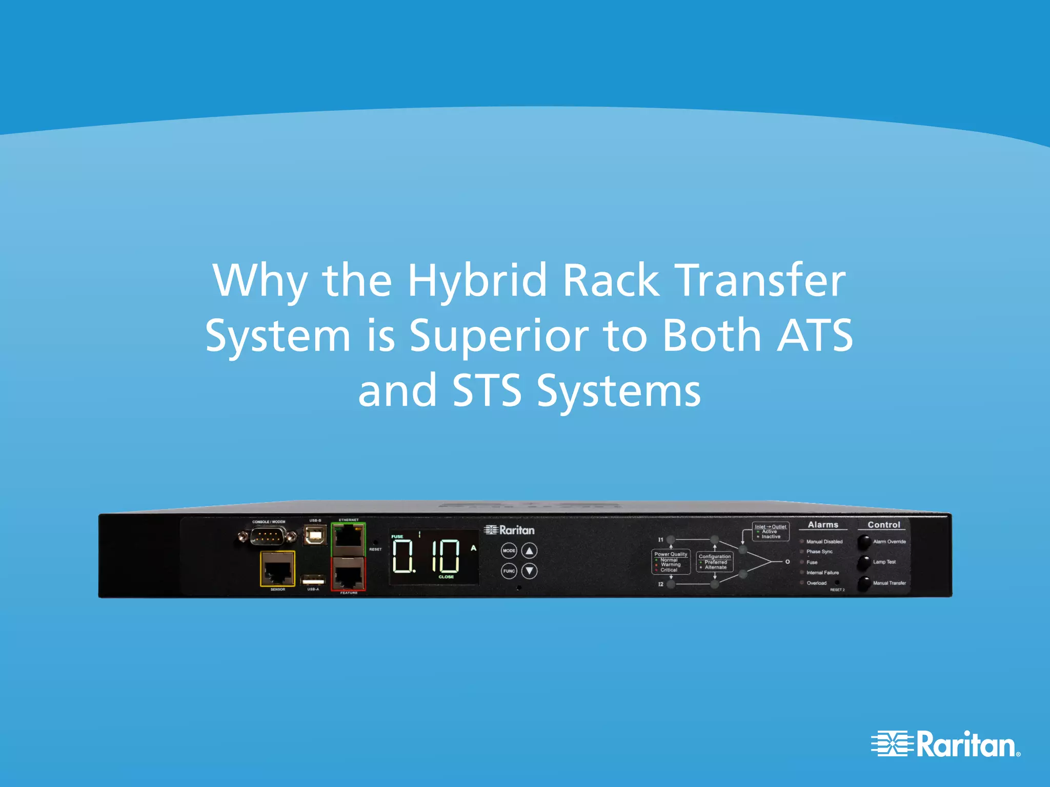 Why the Hybrid Rack Transfer Switch is Superior to ATS and STS | PDF