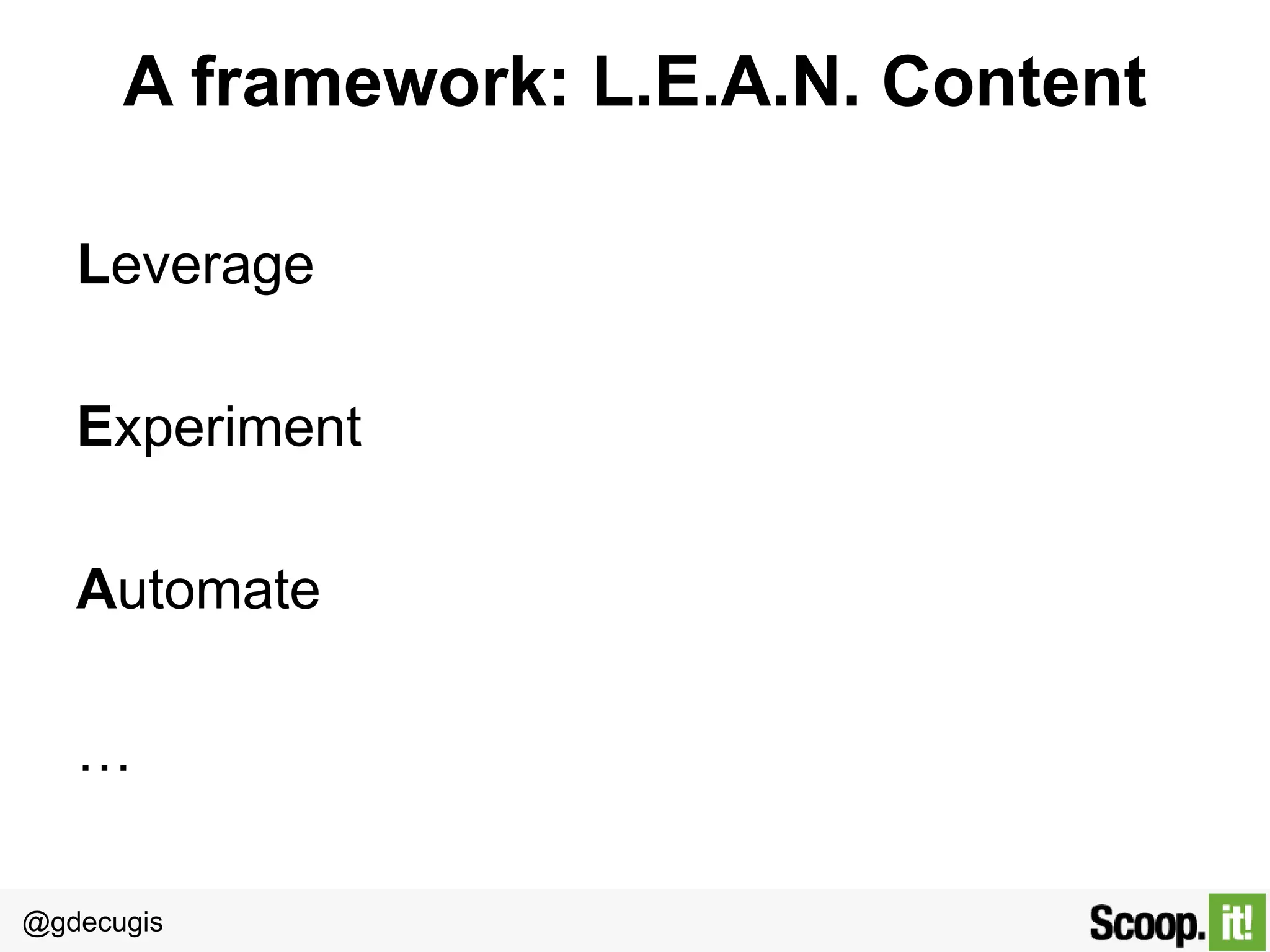 @gdecugis
Leverage existing audiences
60M monthly uniques, excellent SEO
Blog knowing people asked the question
Get your blog posts bundle with others’ for
greater discoverability
And many more!
 