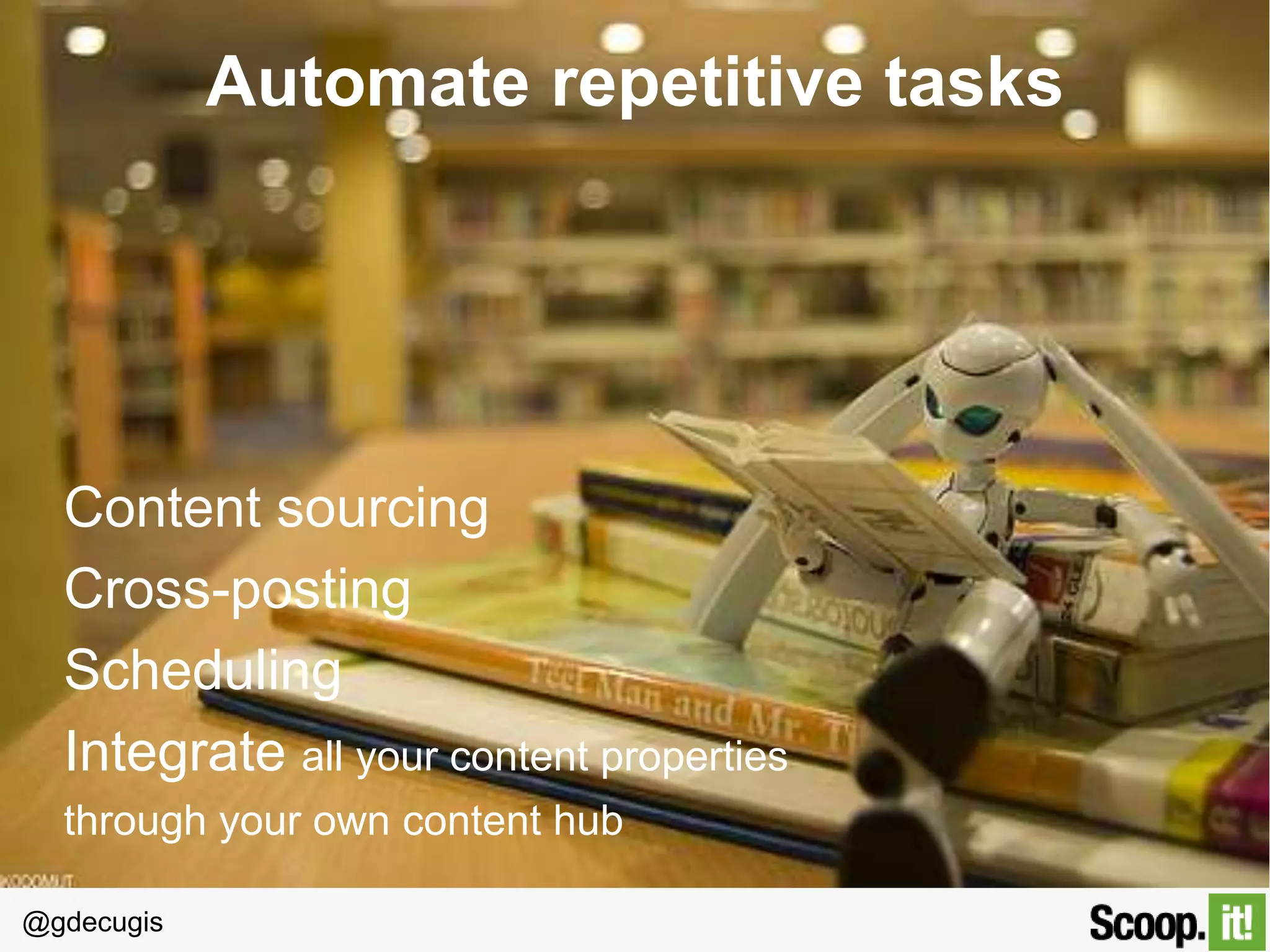 @gdecugis
Learn & repeat
Low cost but no impact
Low cost / fast / high impact
Costly Flops
Costly Wins
Cost / Time
Impact
 