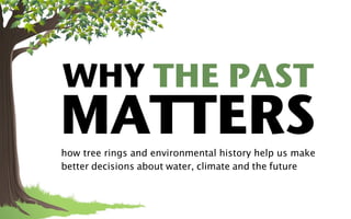 WHY THE PAST
MATTERS
how tree rings and environmental history help us make
better decisions about water, climate and the future
 