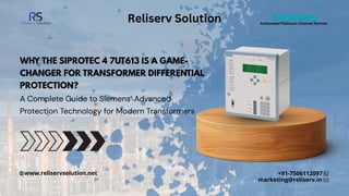 Why the SIPROTEC 4 7UT613 is a Game-Changer for Transformer ...