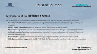 Why the SIPROTEC 4 7UT613 is a Game-Changer for Transformer ...