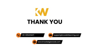THANK YOU
support@knowlettlearning.com
+91-9354119471
www.knowledgewoods.com
 