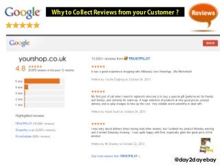 Why to Collect Reviews from your Customer ?

@day2dayebay

 