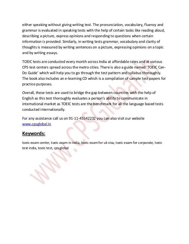 listening toeic marks reading and Test Why TOEIC