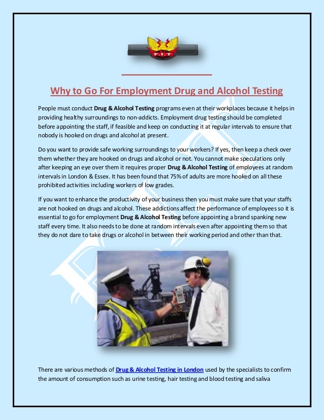 Why to Go For Employment Drug and Alcohol Testing