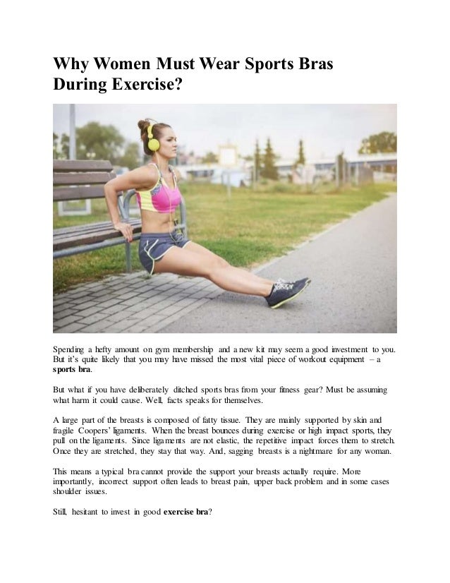 why should we wear sports bra