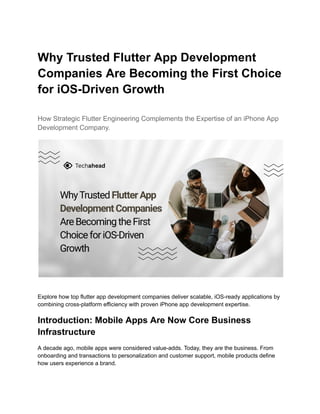 Why Trusted Flutter App Development Companies Are Becoming the First ...
