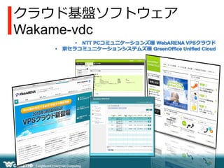 クラウド基盤ソフトウェア
Wakame-vdc
 