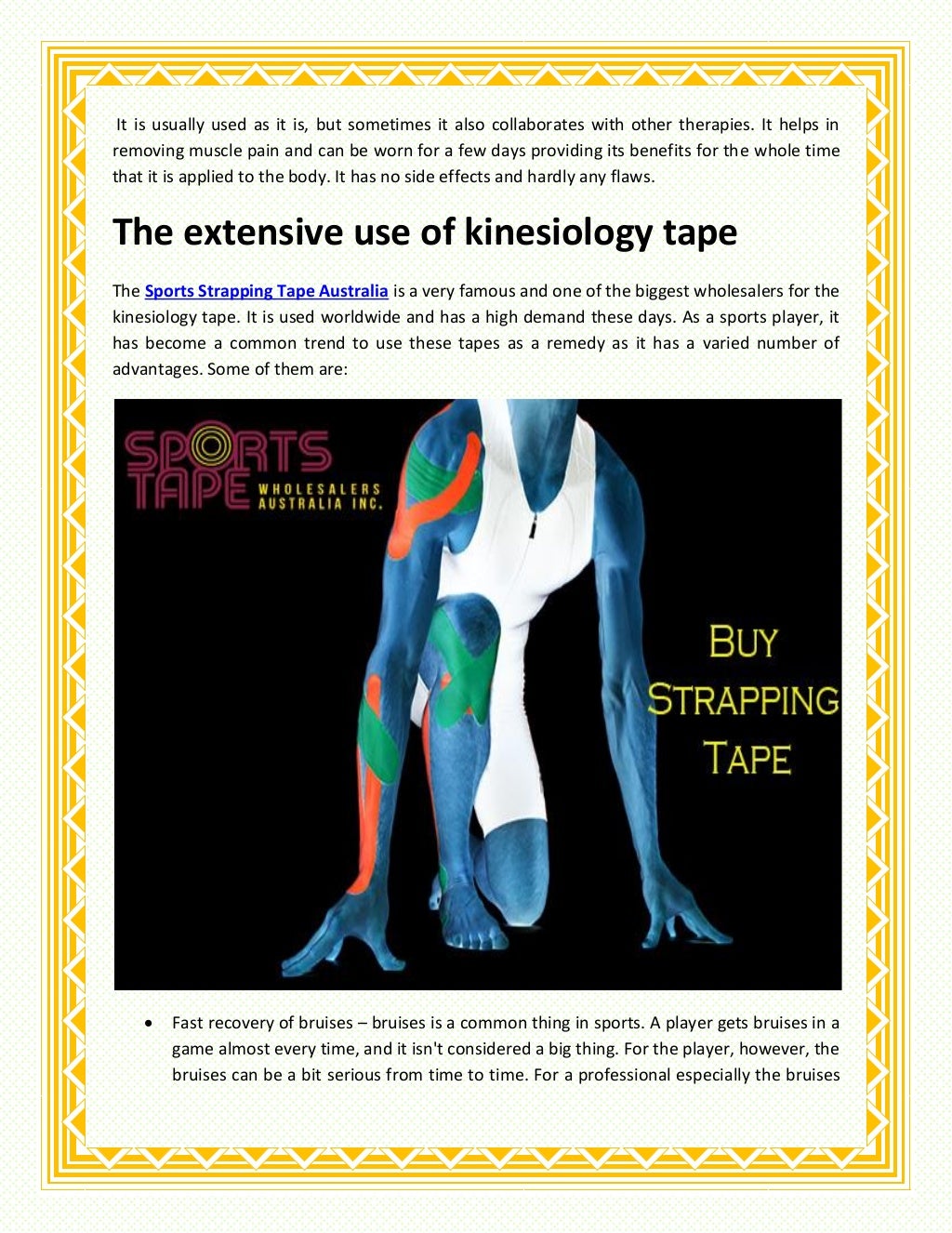 Why Use A Sports Strapping Tape?