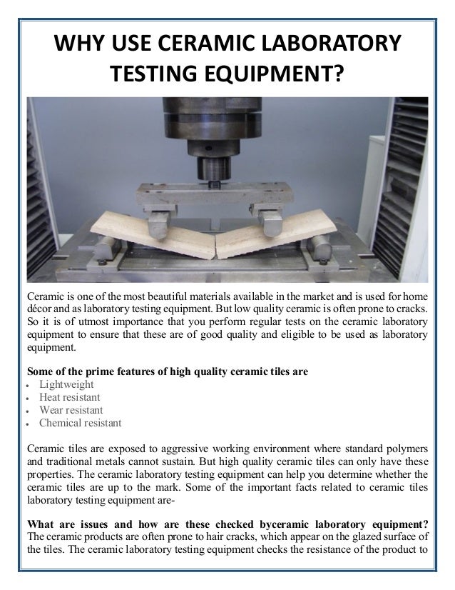 Why use ceramic laboratory testing equipment