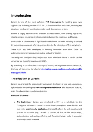 Why Use Laravel in 2025 | Benefits, Features & Future of PHP Framework ...