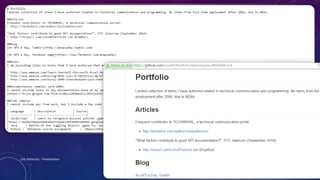 Lois Patterson - Presentation
 