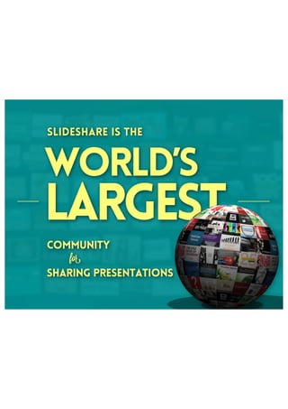 community
for
sharing presentations
World’s
Largest
SlideShare is the
 