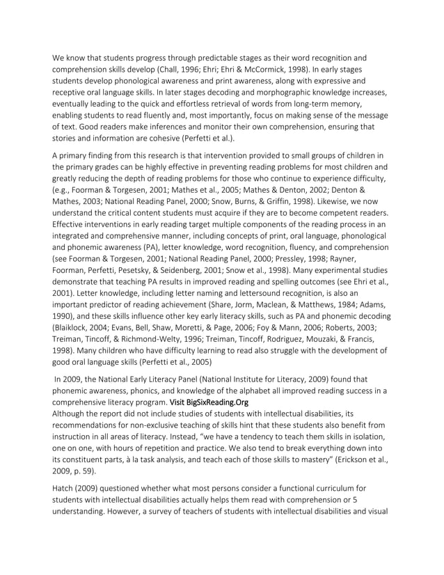 Why Use SSP And Not Whole Word Approach With II Students PDF