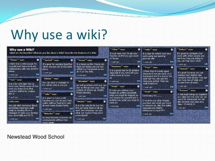 Why use a wiki?