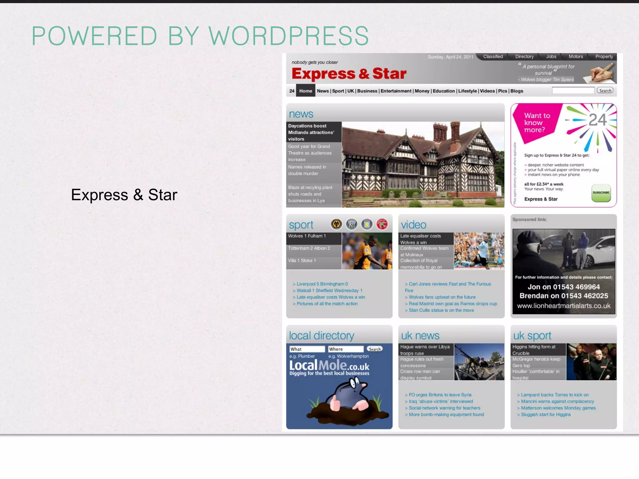 POWERED BY WORDPRESS Express & Star 