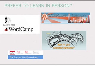 PREFER TO LEARN IN PERSON? 