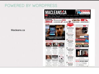 POWERED BY WORDPRESS Macleans.ca 