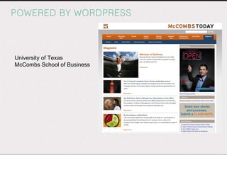 POWERED BY WORDPRESS University of Texas McCombs School of Business 