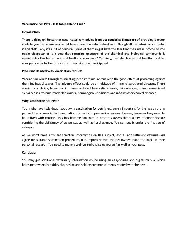 Why Vaccination for Pets?