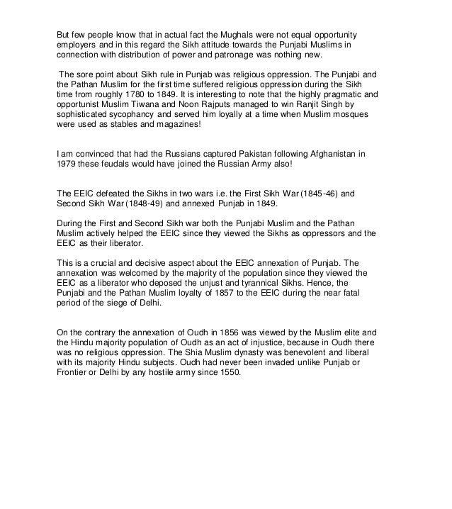 Why Various Regions Remained Loyal To English East India - 