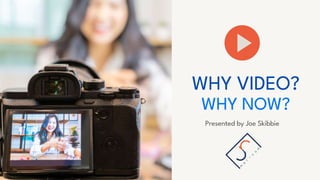 WHY VIDEO?
WHY NOW?
Presented by Joe Skibbie
 