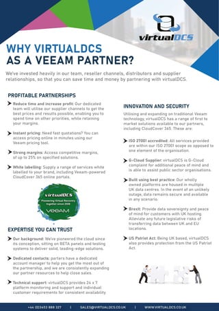 Why virtualDCS for existing Veeam resellers