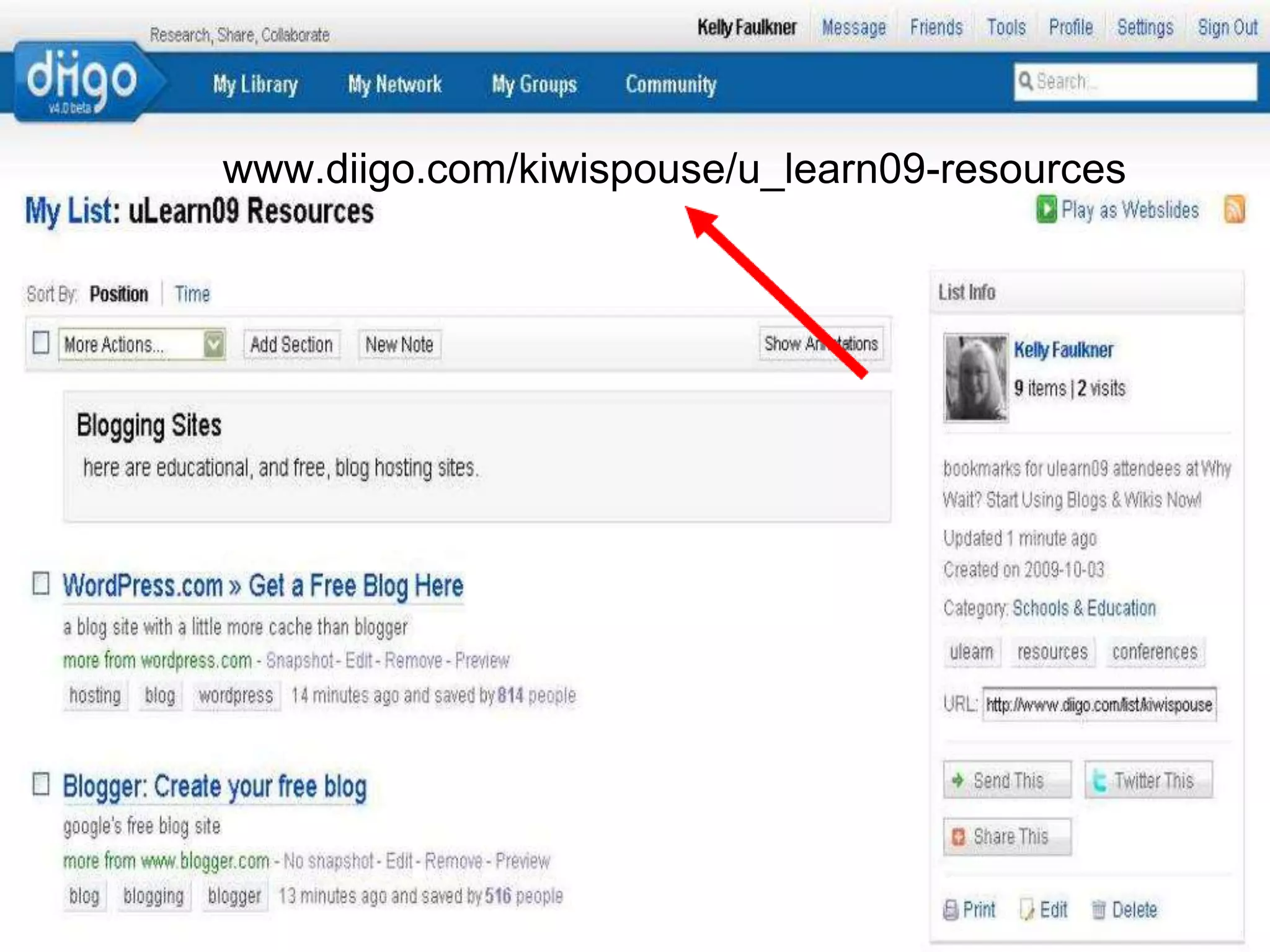 www.diigo.com/kiwispouse/u_learn09-resources
 